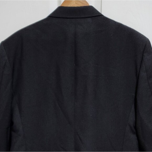 David Taylor Blazer Mens 44S Black Wool Blend Gold 2 Button Lined Vented Classic - Picture 4 of 12